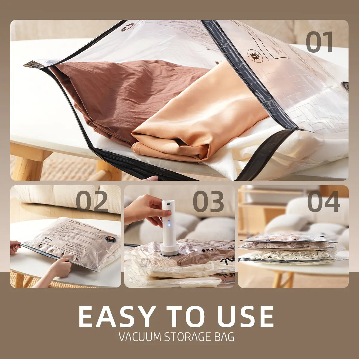 Magic Travel Vacuum Compression Storage Bags